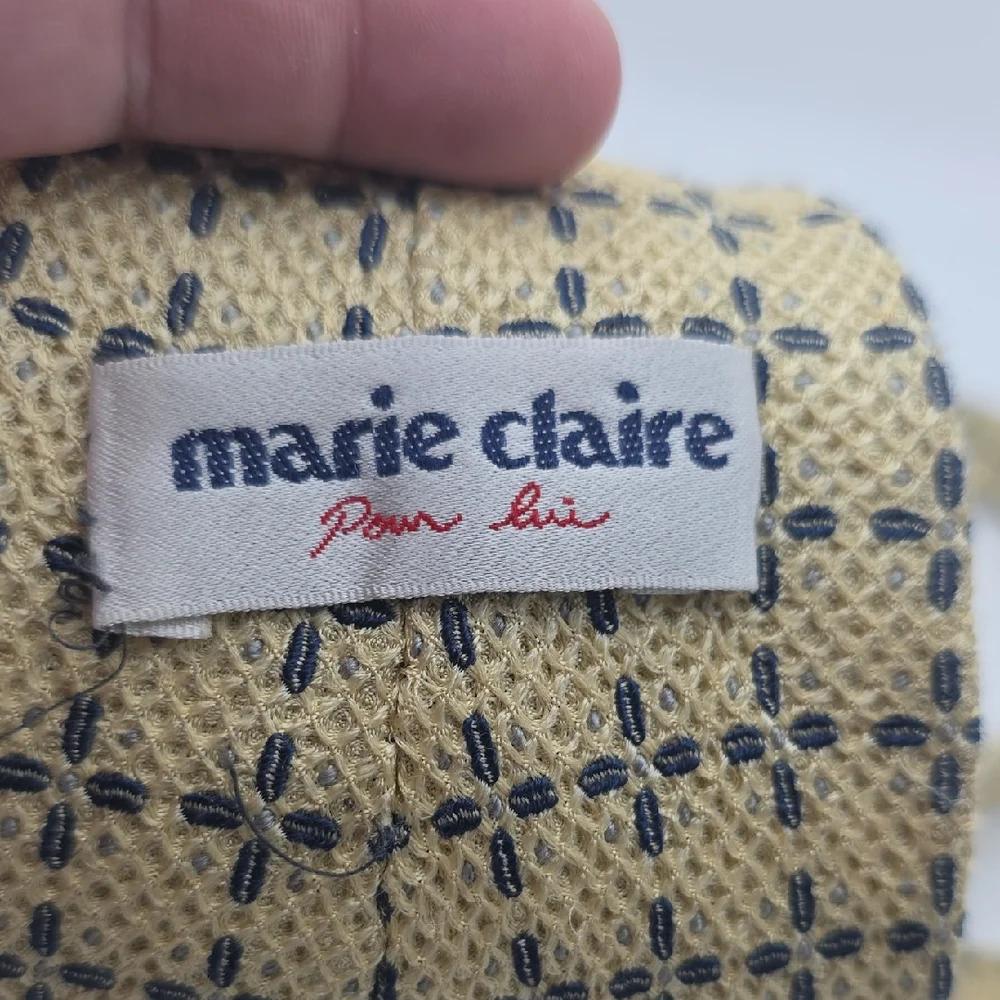 VINTAGE Marie Claire Pour Lui Geometric Pattern Silk Men's Neck Tie